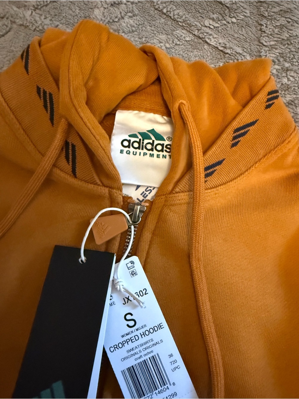 Adidas Equipment Cropped Hoodie - Craft Ochre - Picture 5 of 9